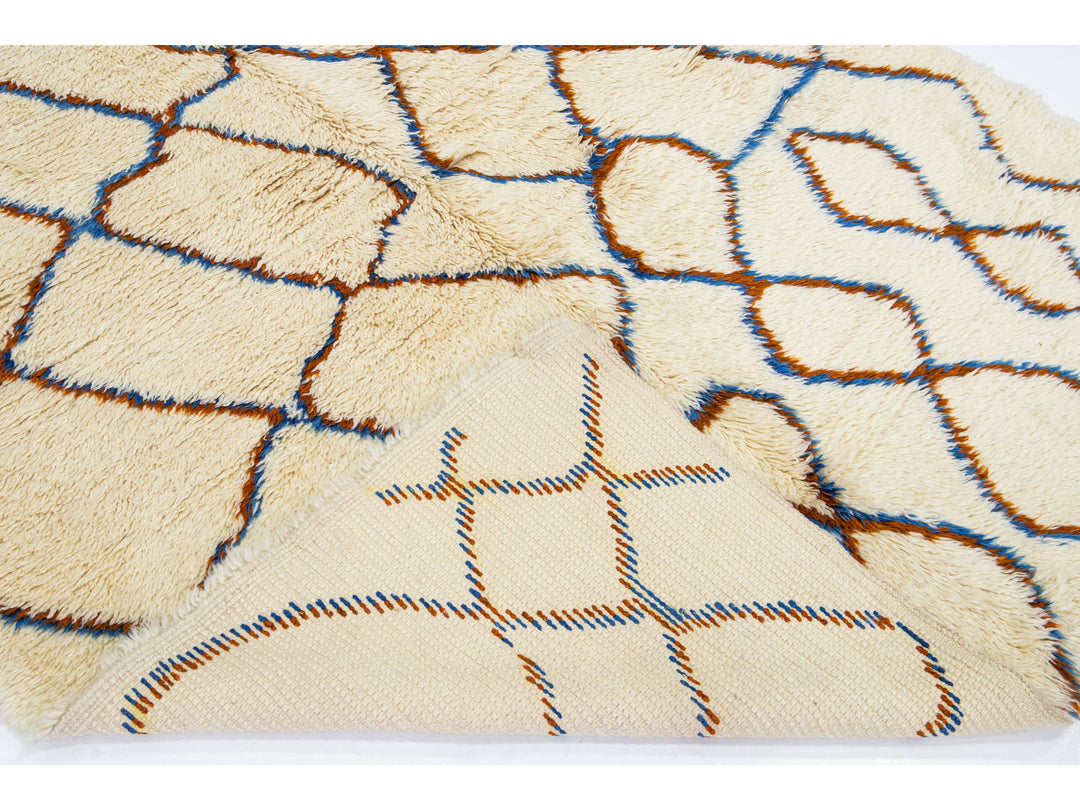 Modern Moroccan Wool Rug 6 X 12