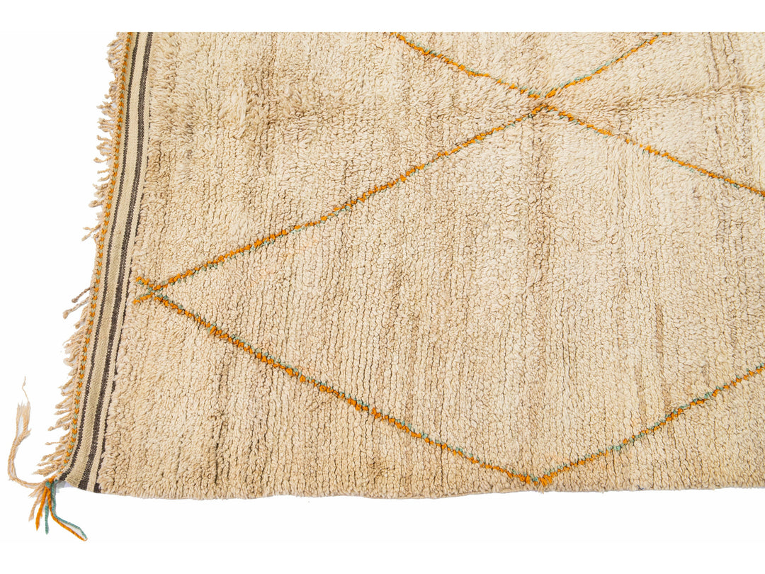 Modern Moroccan Tribal Wool Rug 6 X 12