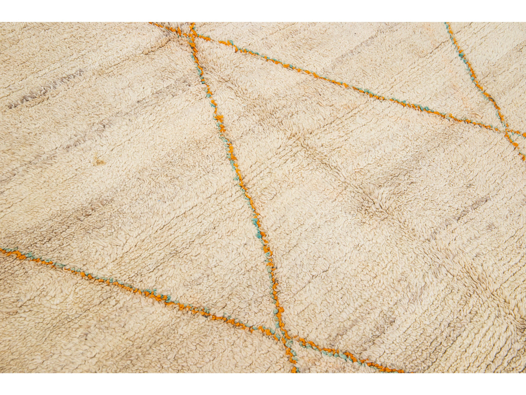 Modern Moroccan Tribal Wool Rug 6 X 12