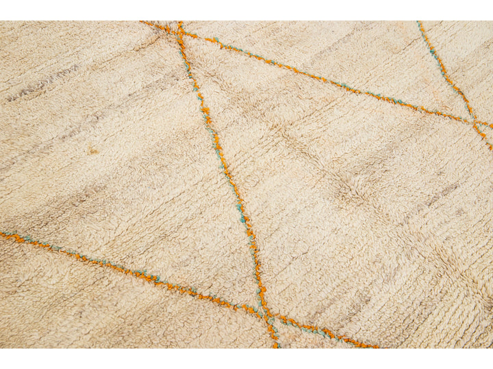 Modern Moroccan Tribal Wool Rug 6 X 12