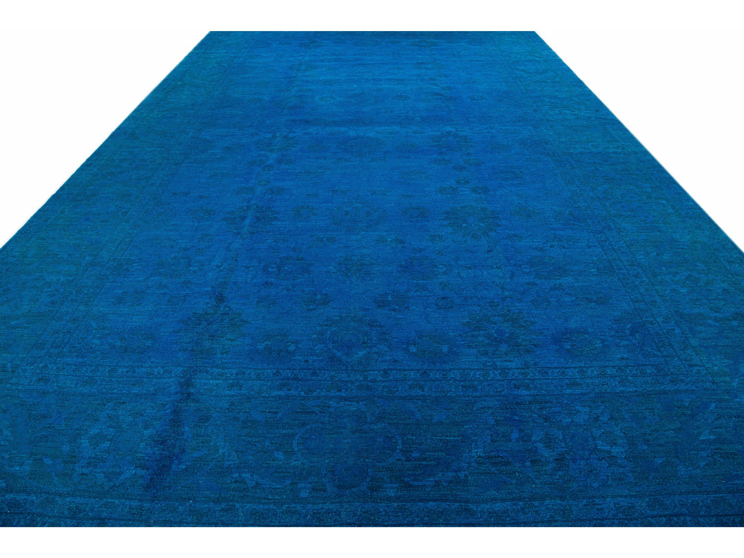 Vintage Overdyed Wool Rug 12 X 19