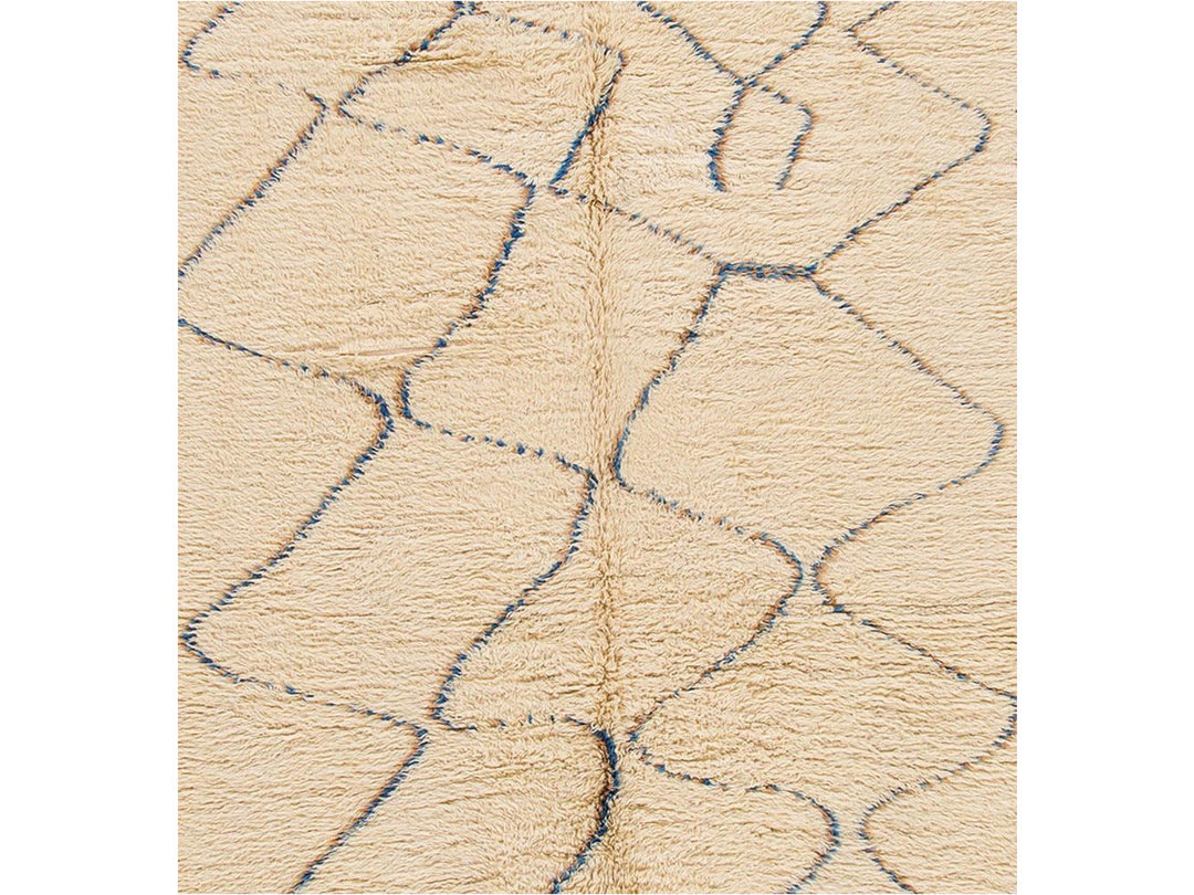 Modern Ivory Moroccan Rug 6 X 12
