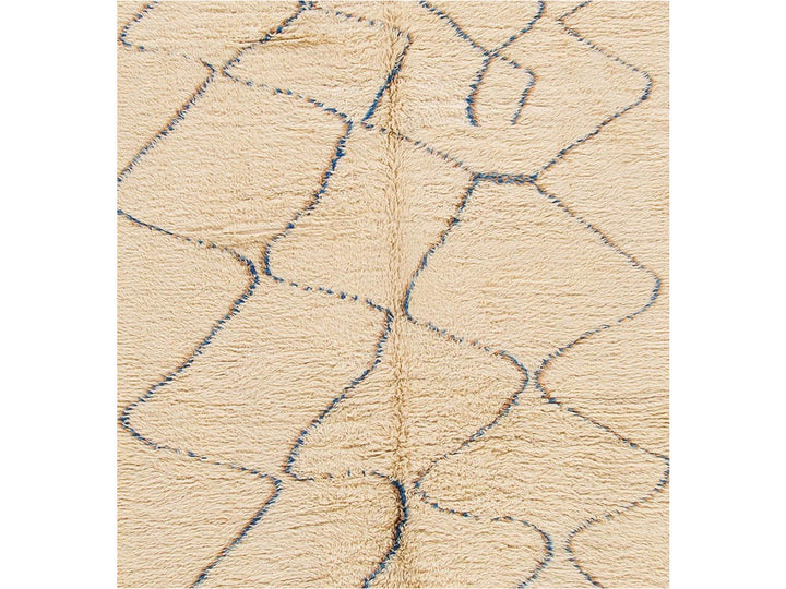 Modern Ivory Moroccan Rug 6 X 12
