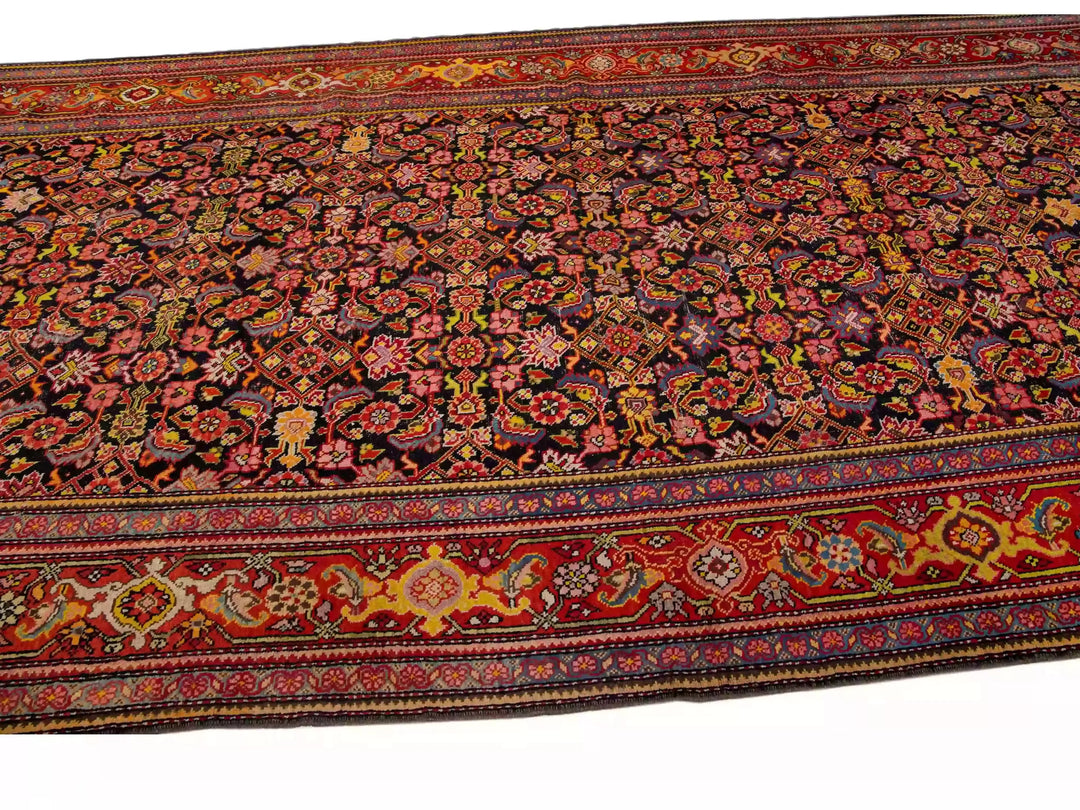 Antique Malayer Wool Runner 7 X 19