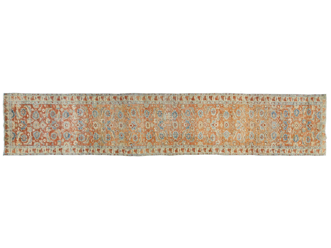 Antique Heriz Wool Runner 3 X 14