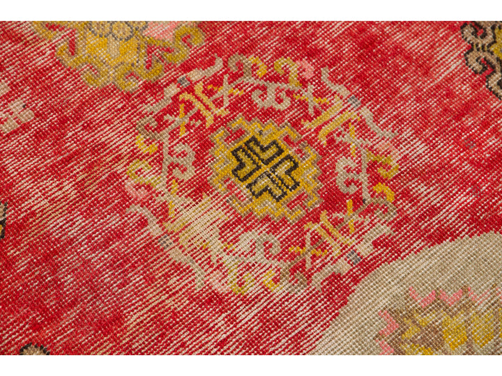 Antique Turkish Khotan Wool Rug 4 X 9