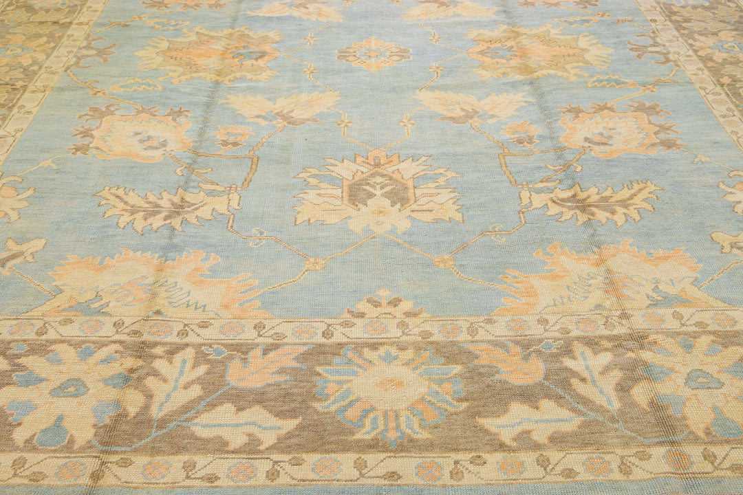 Modern Turkish Wool Rug 12 X 15