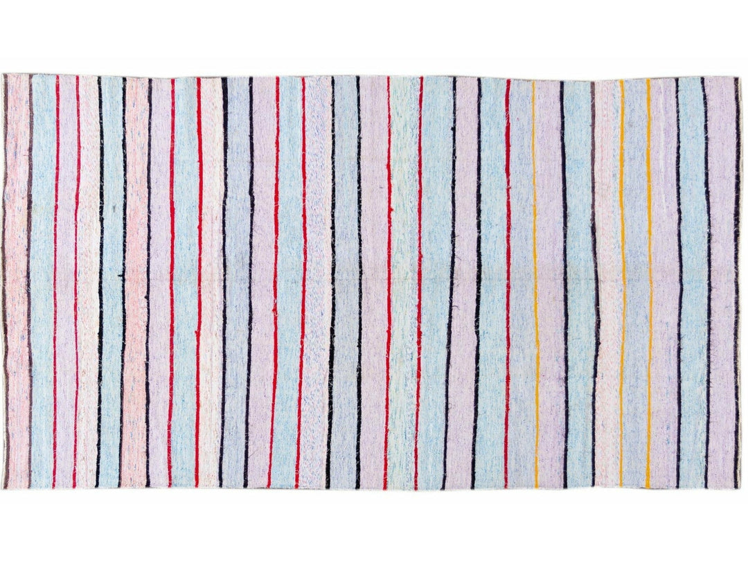 Vintage Striped Turkish Kilim Rug 6 X 11