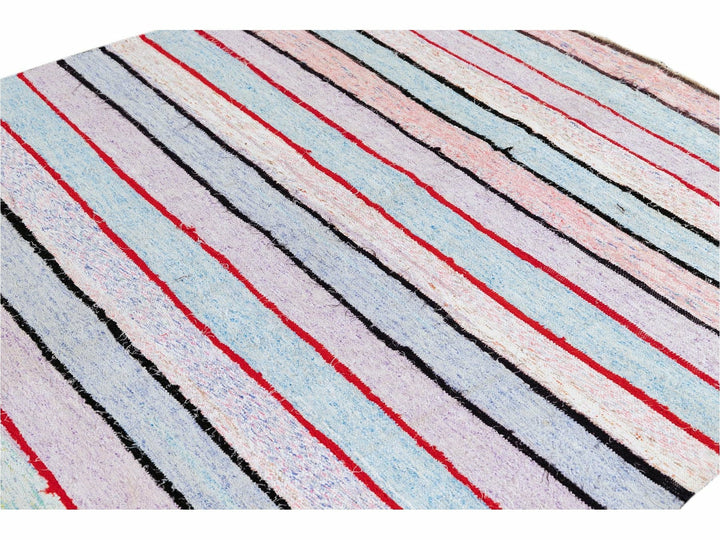 Vintage Striped Turkish Kilim Rug 6 X 11