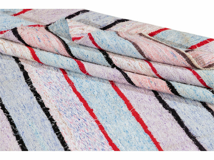 Vintage Striped Turkish Kilim Rug 6 X 11