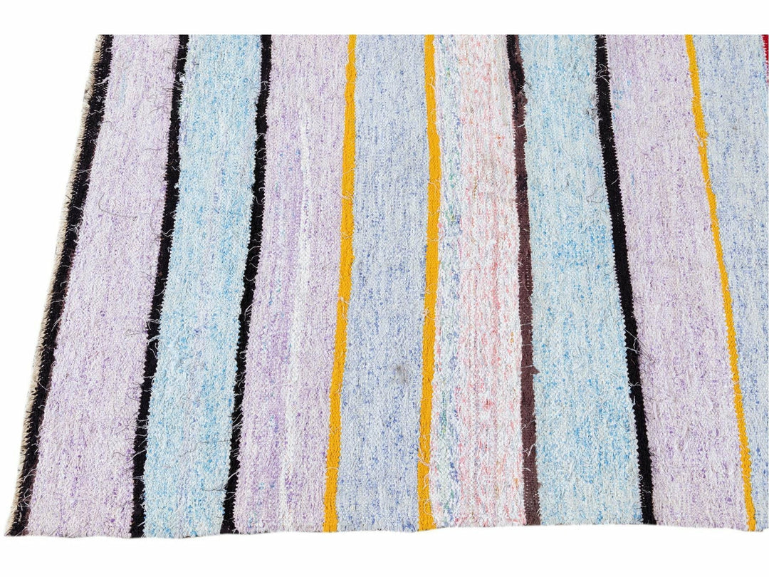 Vintage Striped Turkish Kilim Rug 6 X 11