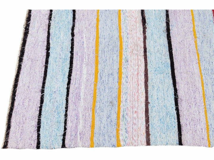 Vintage Striped Turkish Kilim Rug 6 X 11