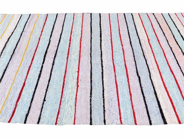 Vintage Striped Turkish Kilim Rug 6 X 11