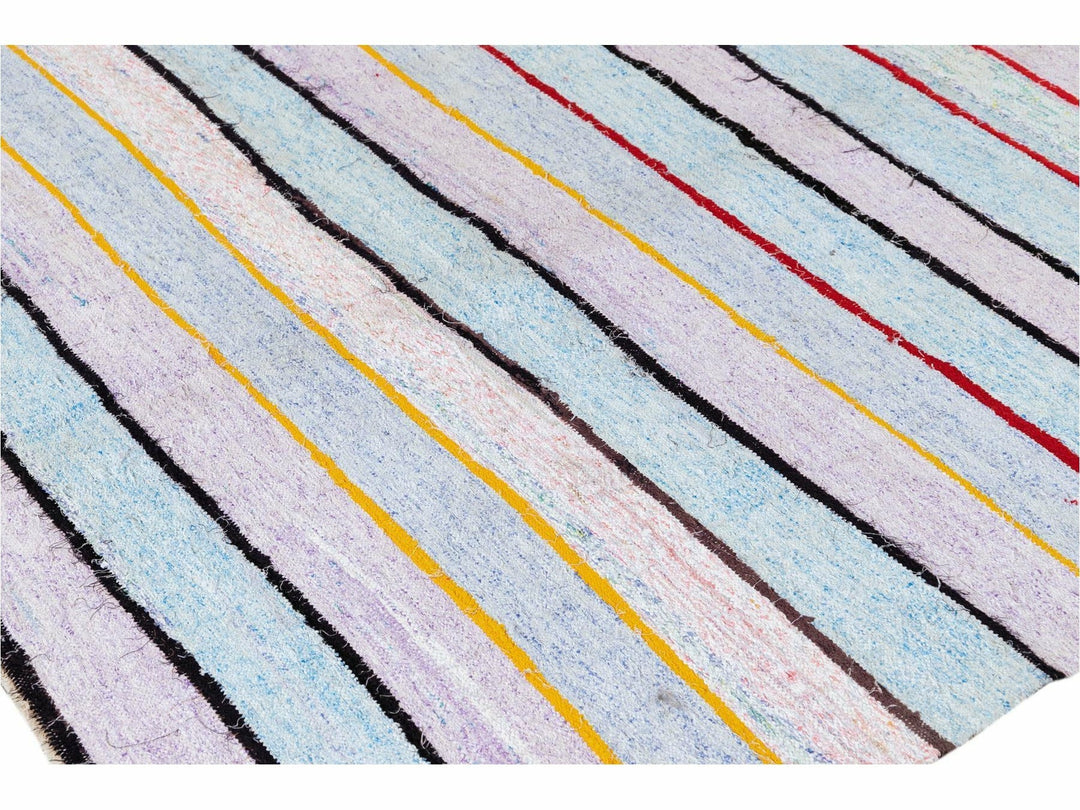 Vintage Striped Turkish Kilim Rug 6 X 11