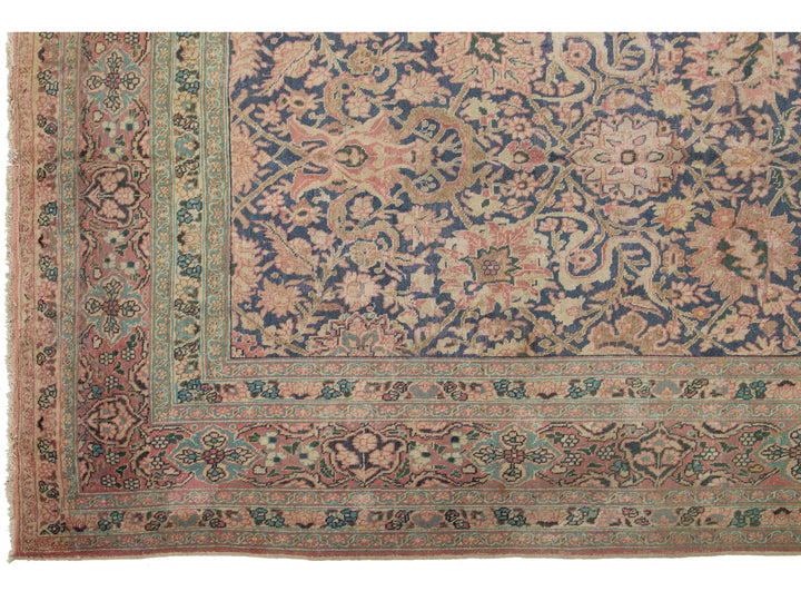 Antique Tabriz Wool Rug 11 X 14