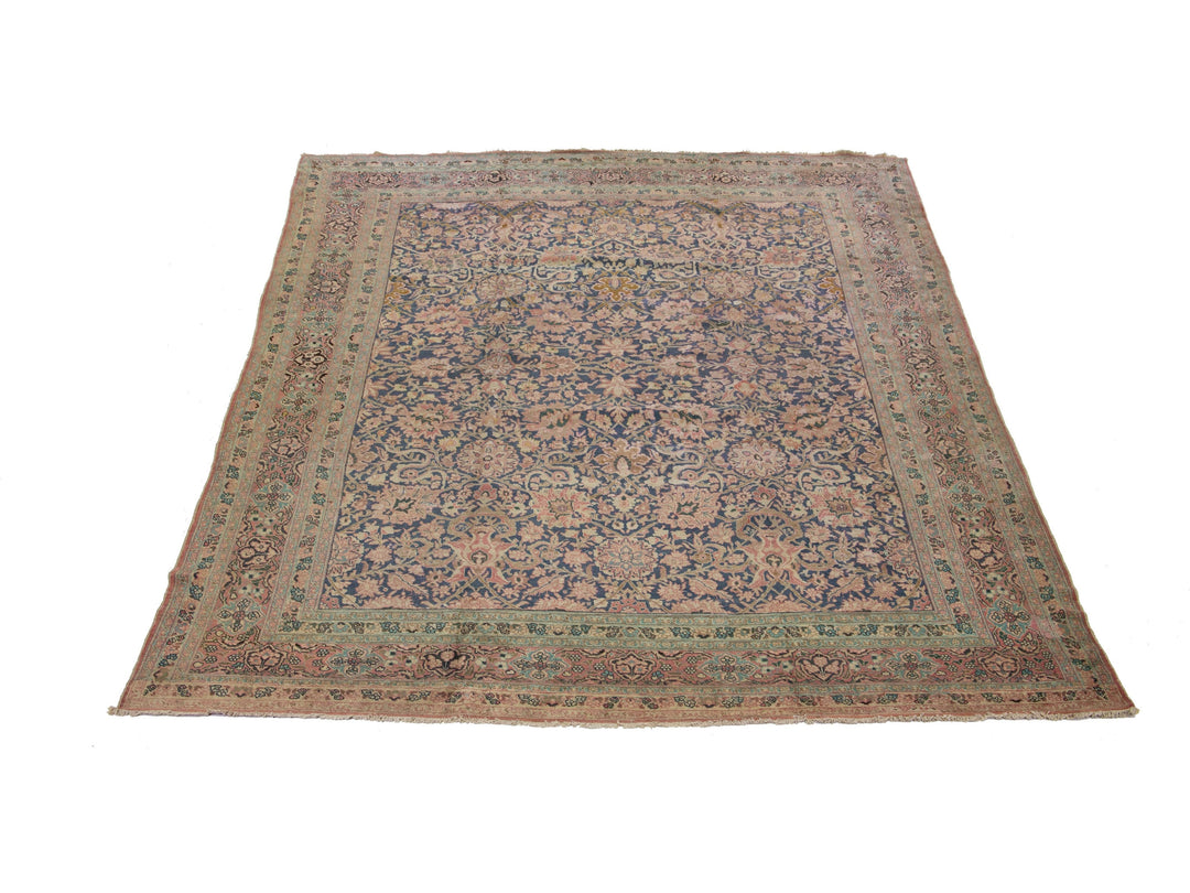 Antique Tabriz Wool Rug 11 X 14