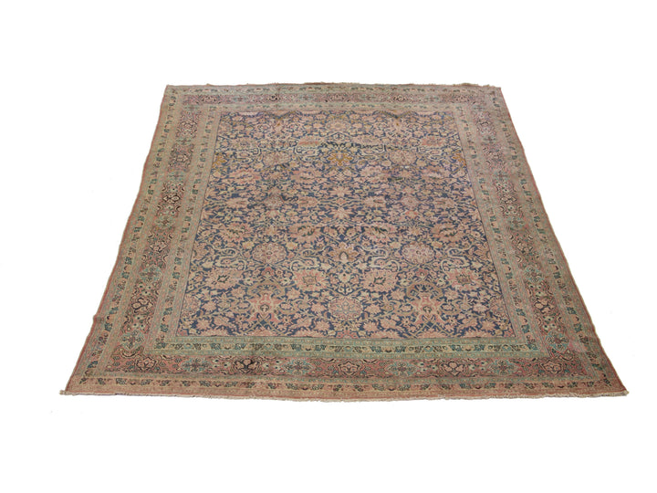 Antique Tabriz Wool Rug 11 X 14