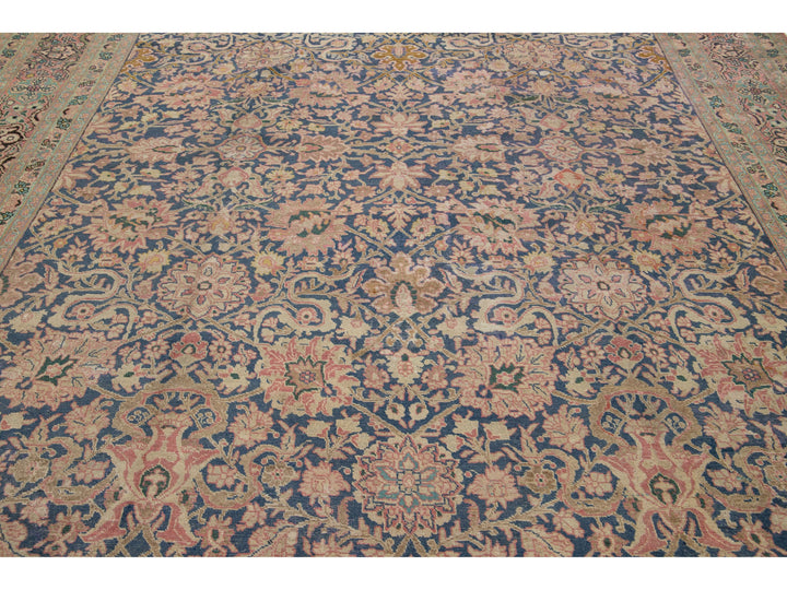 Antique Tabriz Wool Rug 11 X 14
