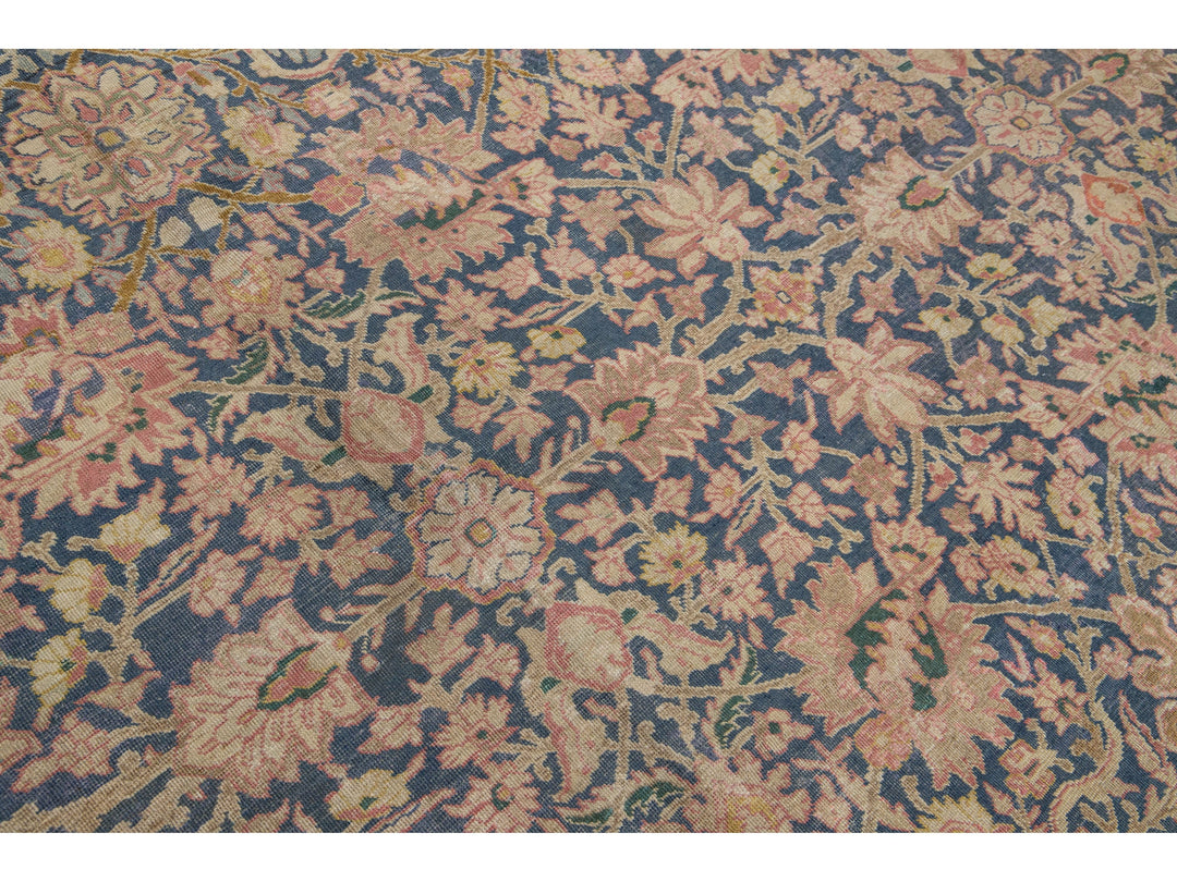 Antique Tabriz Wool Rug 11 X 14