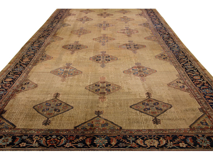 Antique Hamadan Wool Rug 14 X 24