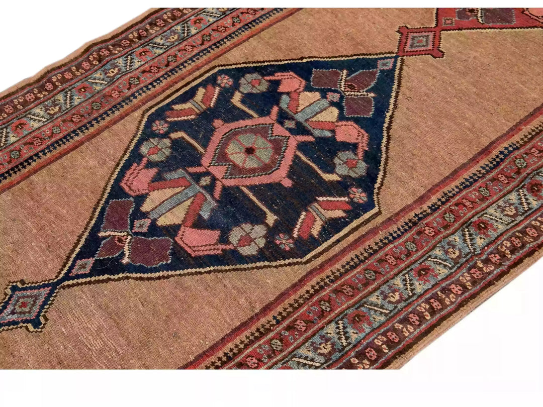 Antique Bidjar Wool Runner 4 X 17