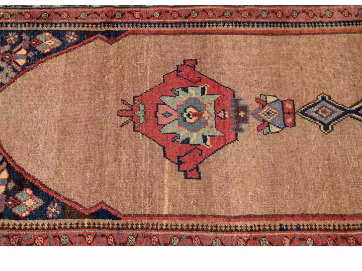 Antique Bidjar Wool Runner 4 X 17