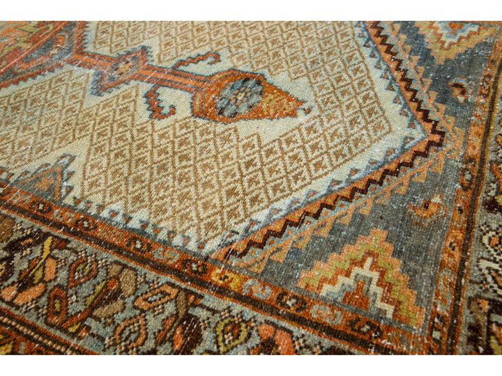 Antique Hamadan Wool Runner 3 X 16
