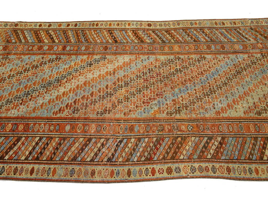 Antique Kurd Wool Runner 4 X 16