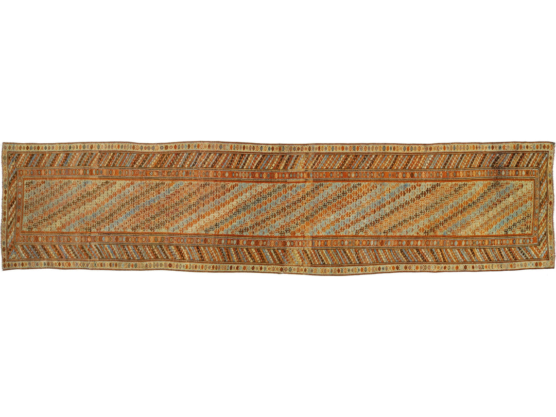 Antique Kurd Wool Runner 4 X 16