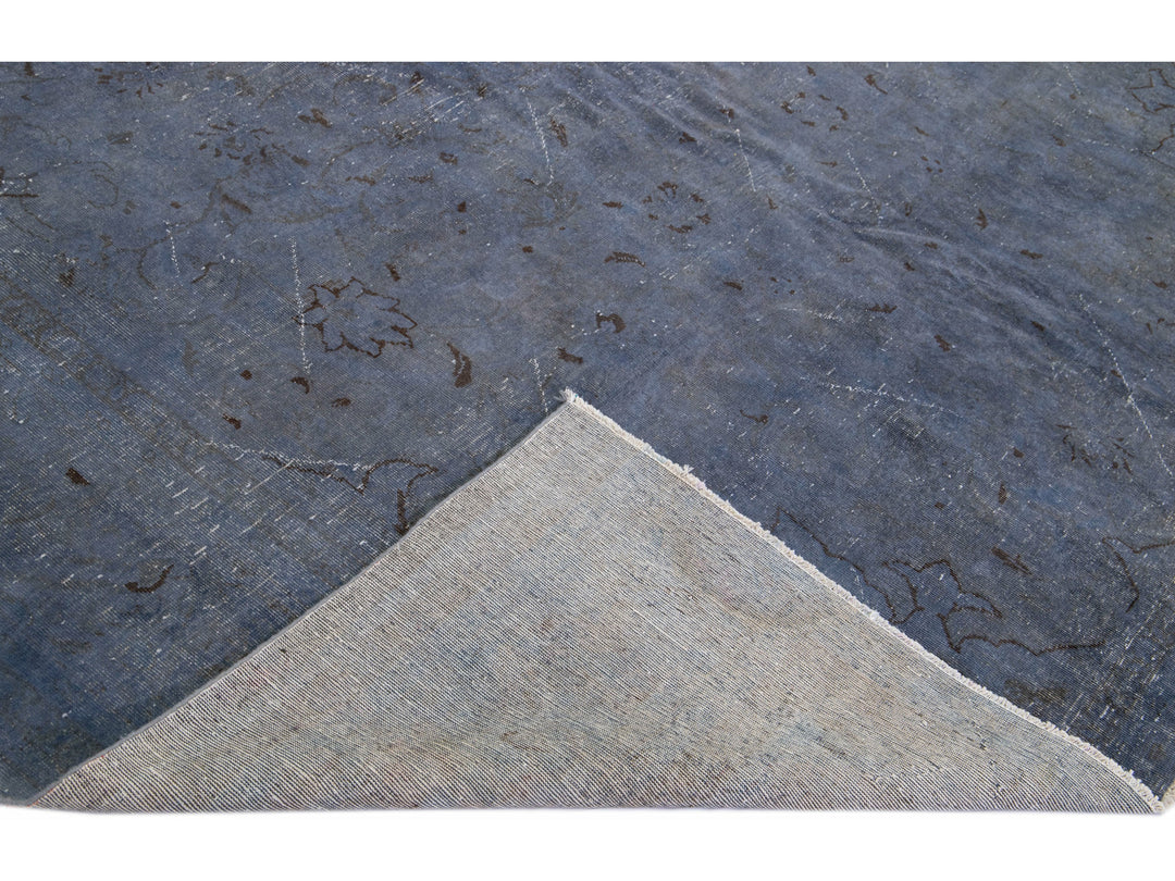 Vintage Overdyed Wool Rug 10 X 12