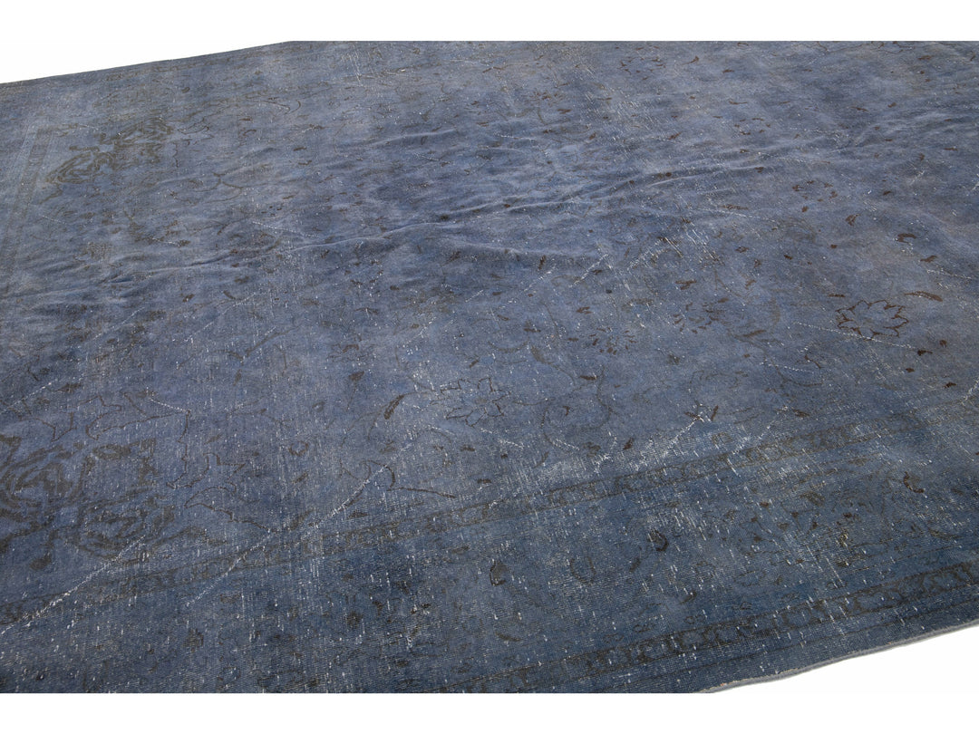 Vintage Overdyed Wool Rug 10 X 12