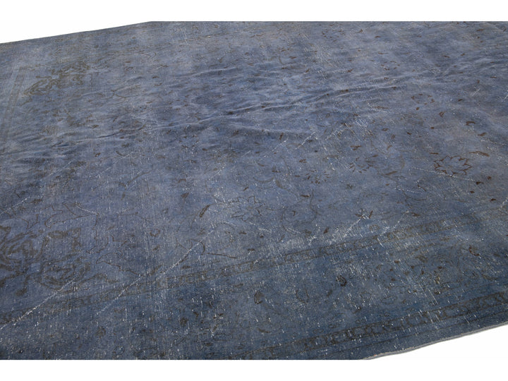 Vintage Overdyed Wool Rug 10 X 12