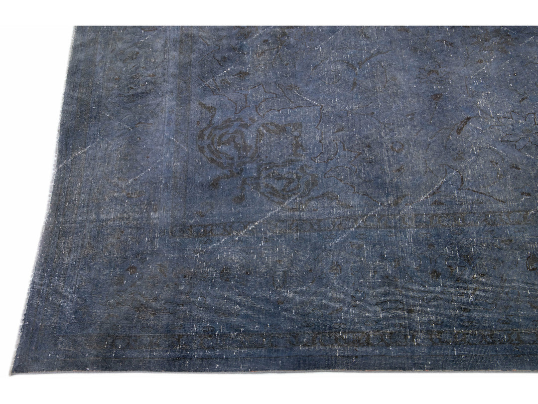 Vintage Overdyed Wool Rug 10 X 12