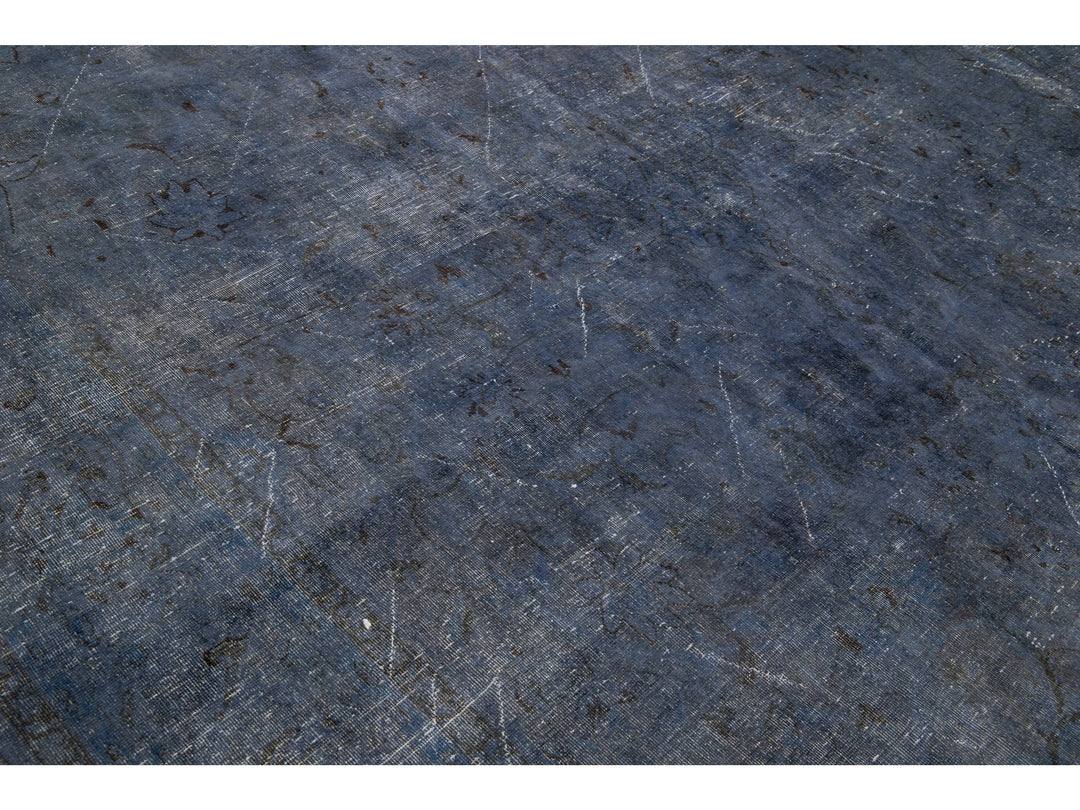 Vintage Overdyed Wool Rug 10 X 12