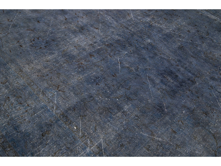 Vintage Overdyed Wool Rug 10 X 12