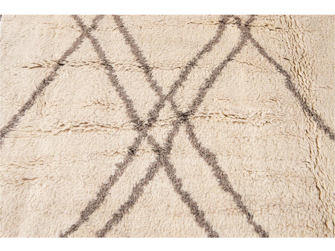 Modern Moroccan Style Wool Rug 13 X 15