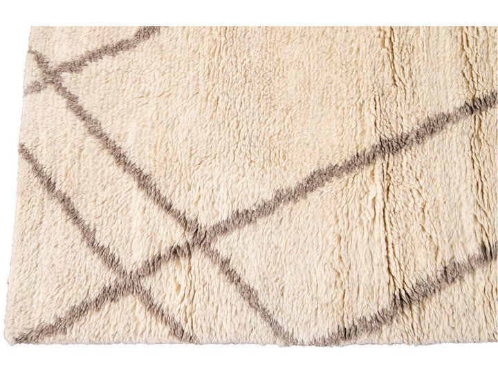 Modern Moroccan Style Wool Rug 13 X 15