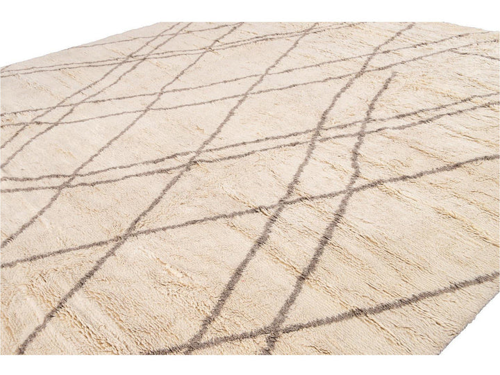 Modern Moroccan Style Wool Rug 13 X 15