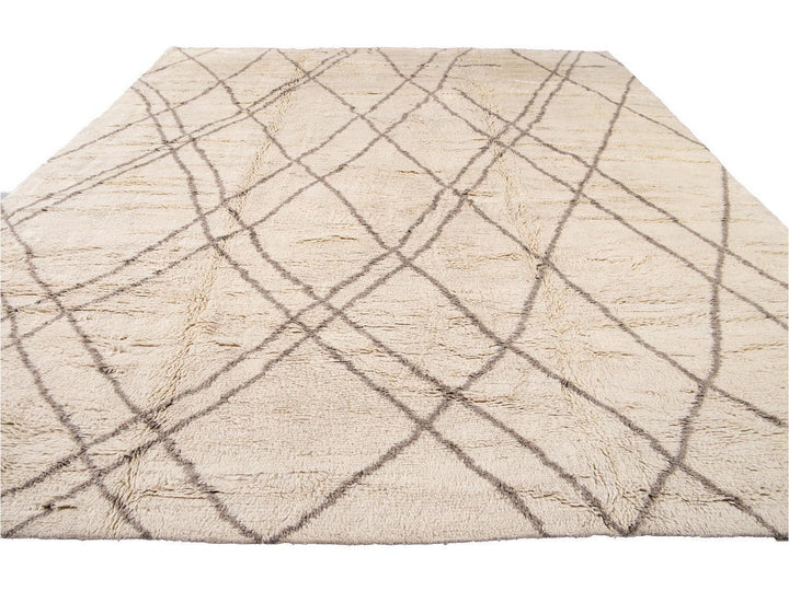 Modern Moroccan Style Wool Rug 13 X 15