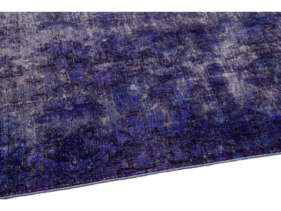 Vintage Overdyed Wool Rug 10 X 16