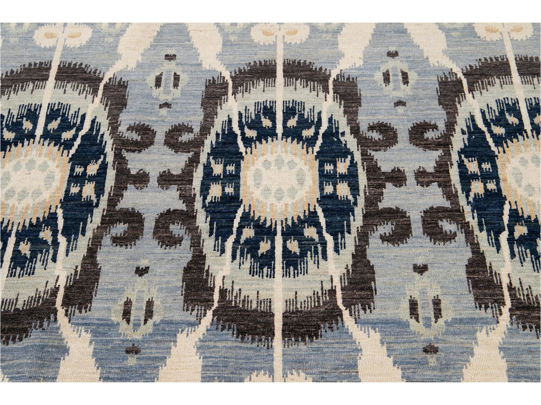 New Modern Transitional Wool Afghan Rug 11 X 13