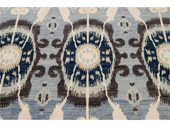 New Modern Transitional Wool Afghan Rug 11 X 13