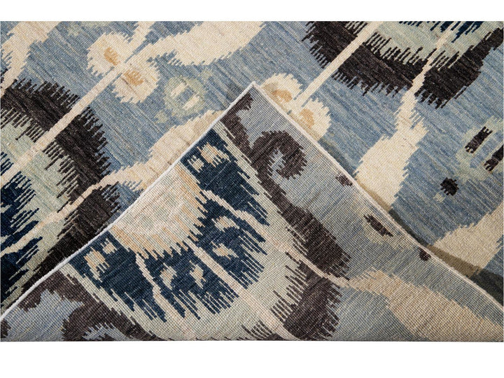New Modern Transitional Wool Afghan Rug 11 X 13