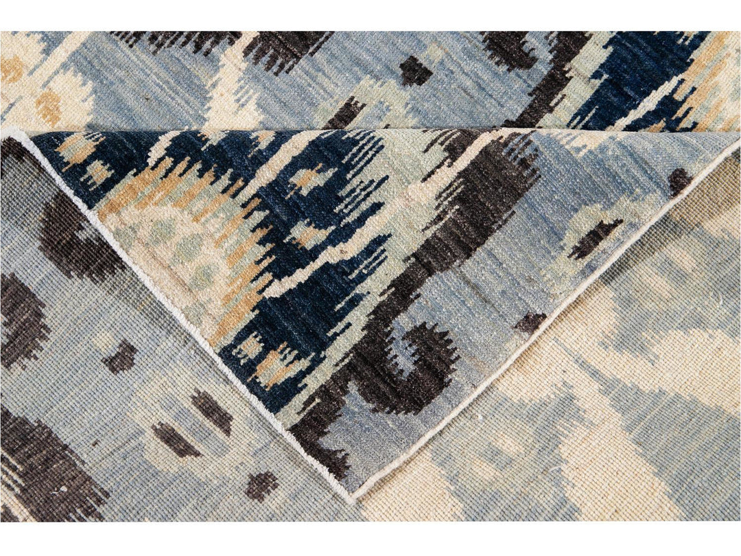 New Modern Transitional Wool Afghan Rug 11 X 13