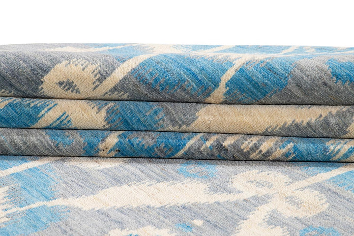 21st Century Modern Ikat Wool Rug 9' x 12'