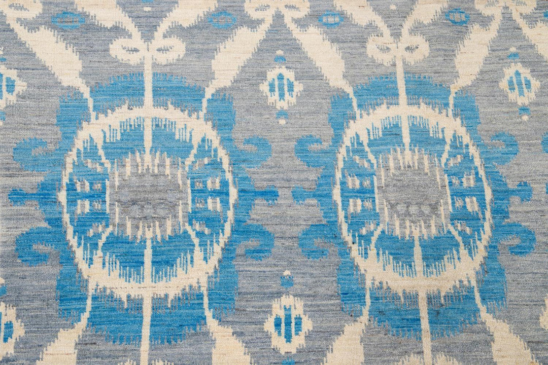 21st Century Modern Ikat Wool Rug 9' x 12'