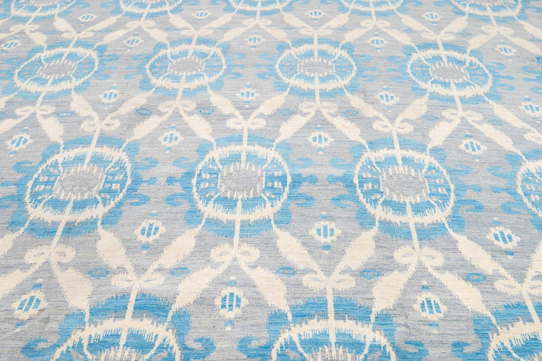 21st Century Modern Ikat Wool Rug 9' x 12'