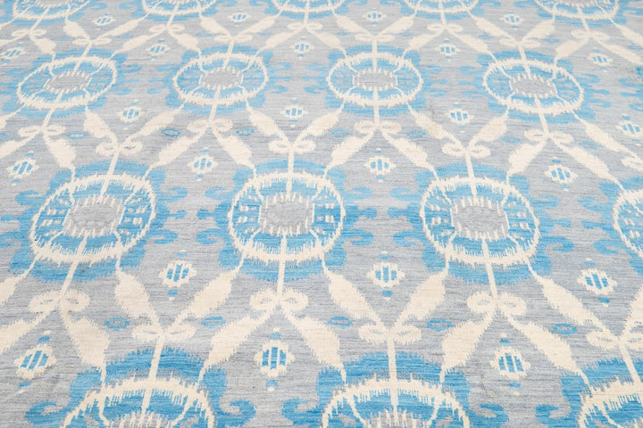 21st Century Modern Ikat Wool Rug 9' x 12'