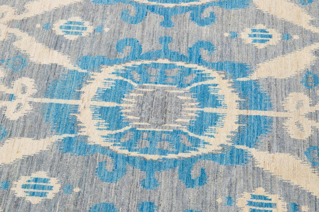 21st Century Modern Ikat Wool Rug 9' x 12'