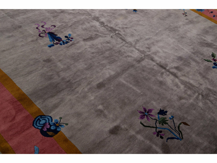 Antique Art Deco Chinese Rug 9 X 12